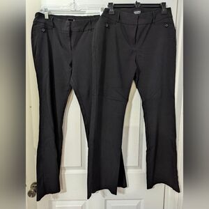 TWO Pairs Women's/Juniors Sz15 Black Dress Pants